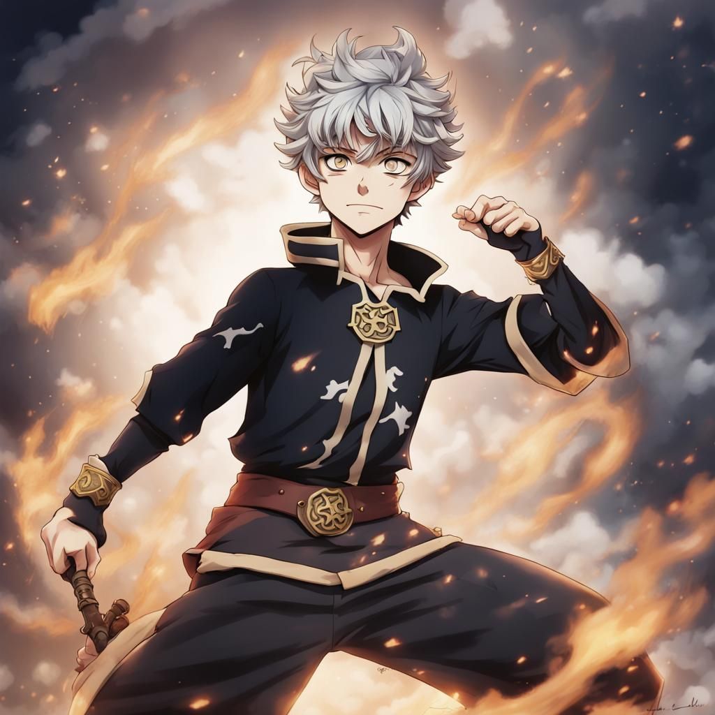 A cosplay of asta of black clover
in form of boy