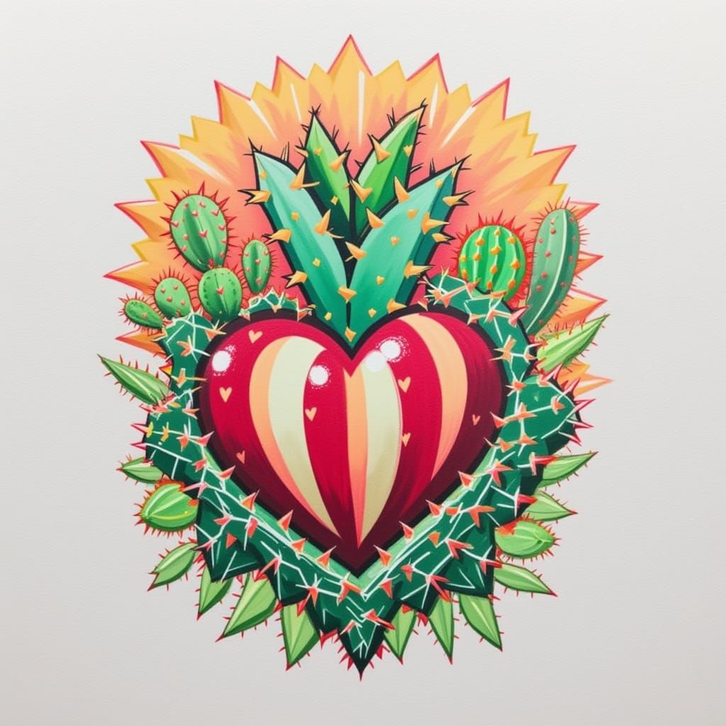 <lora:CACTUS HEART:1.0>