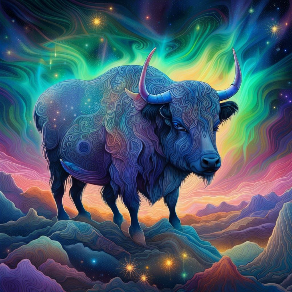 Aurora Yak - AI Generated Artwork - NightCafe Creator