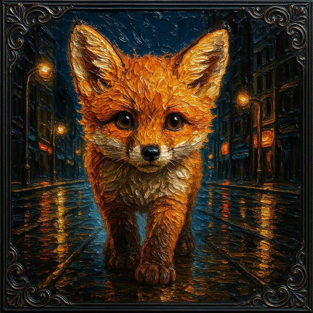 גור שועל חמוד בעיר