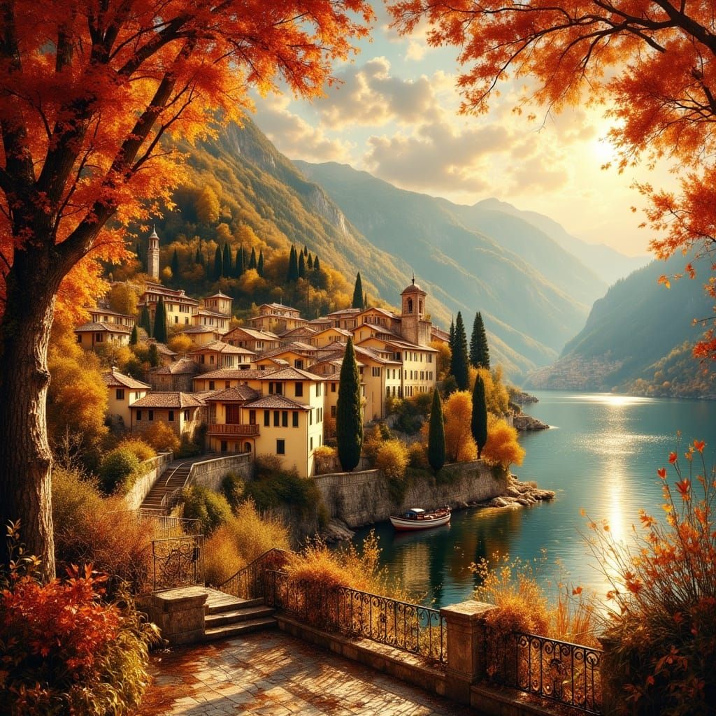 Autumn Sonata in Stone and Water