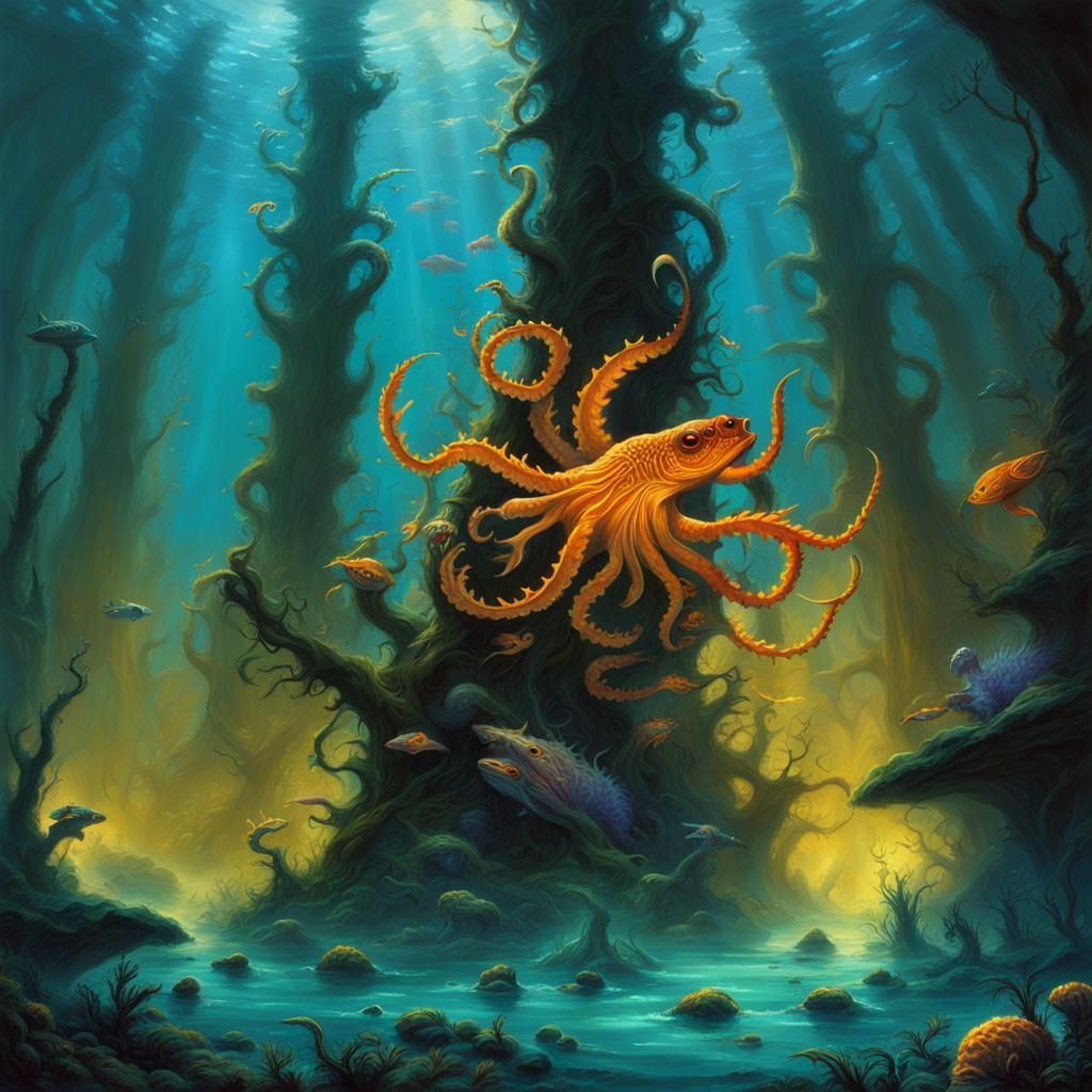 Creatures of the deep - AI Generated Artwork - NightCafe Creator