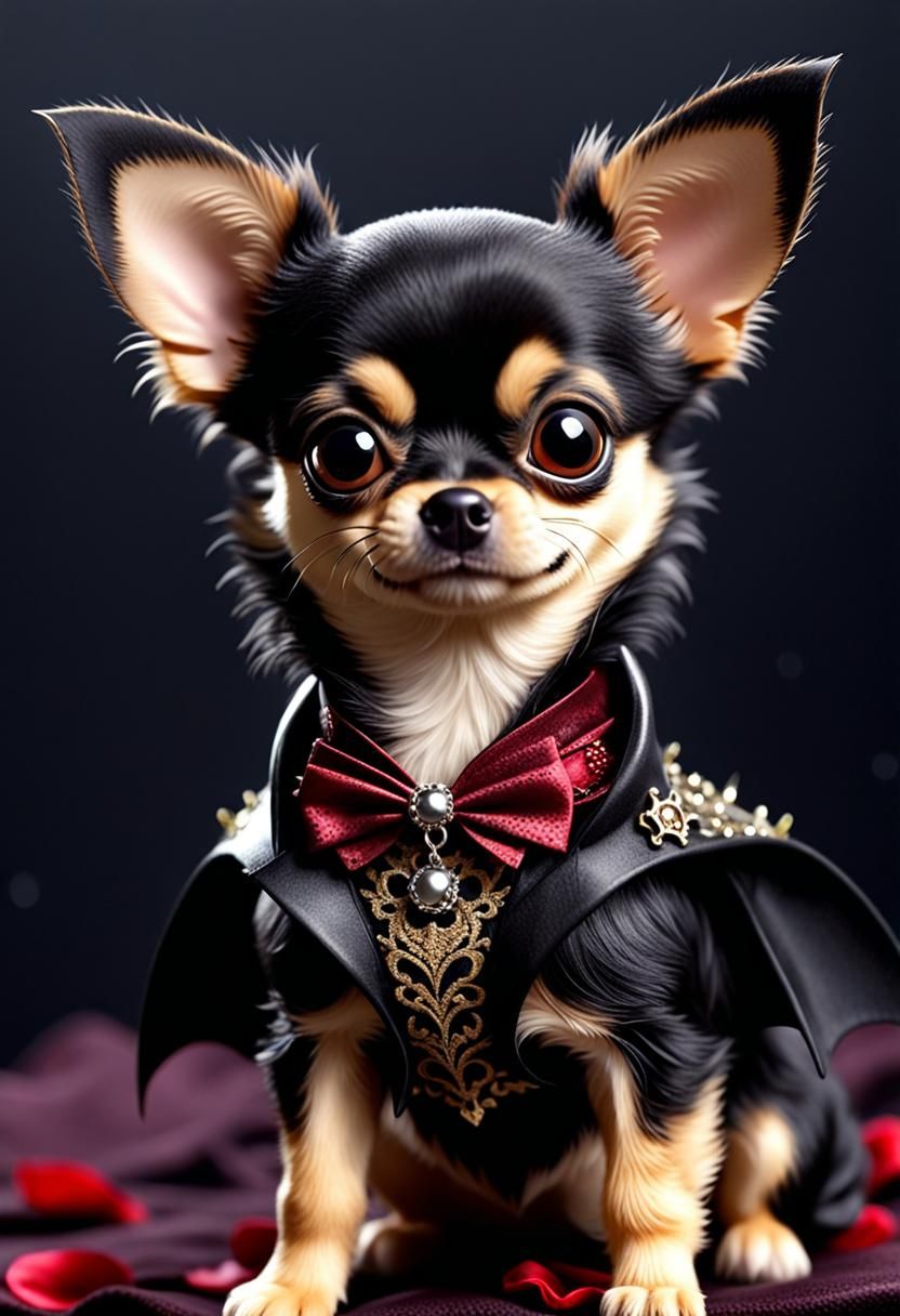 Vampire Chihuahua - AI Generated Artwork - NightCafe Creator