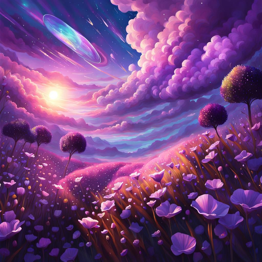 In my field of paper flowers and candy clouds of lullaby, I lie inside