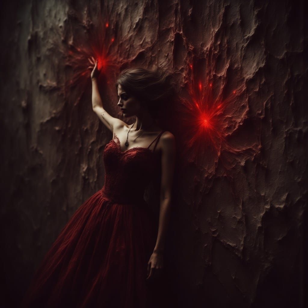 Sensual Woman Pushed Against the Wall