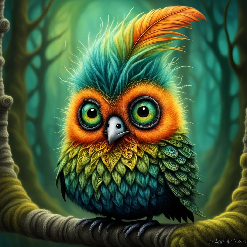 Cute and fluffy tiny baby bird   by @RDP72