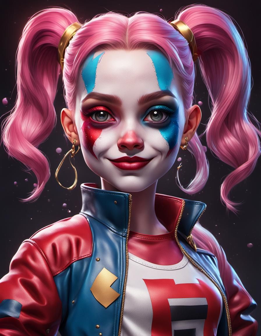 Cute Harley Quinn - AI Generated Artwork - NightCafe Creator