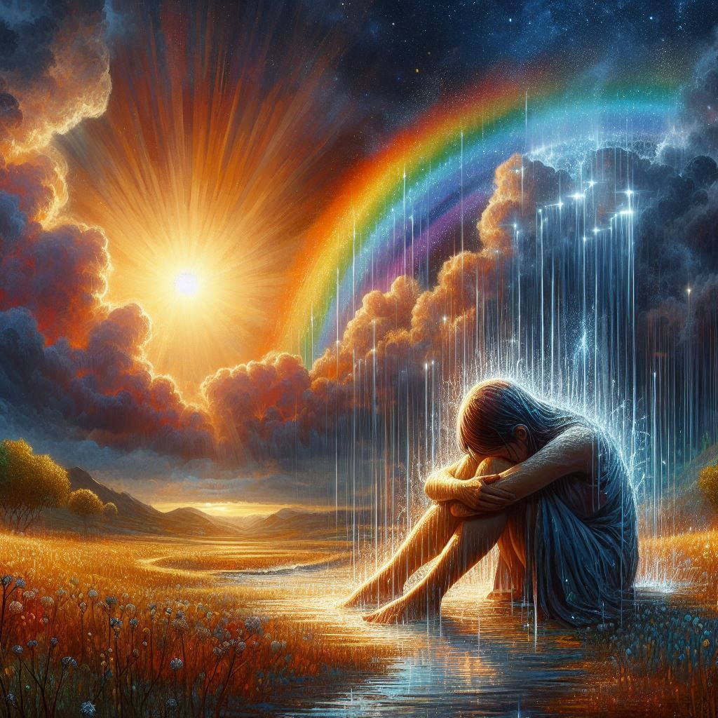 Rainbow through the storm