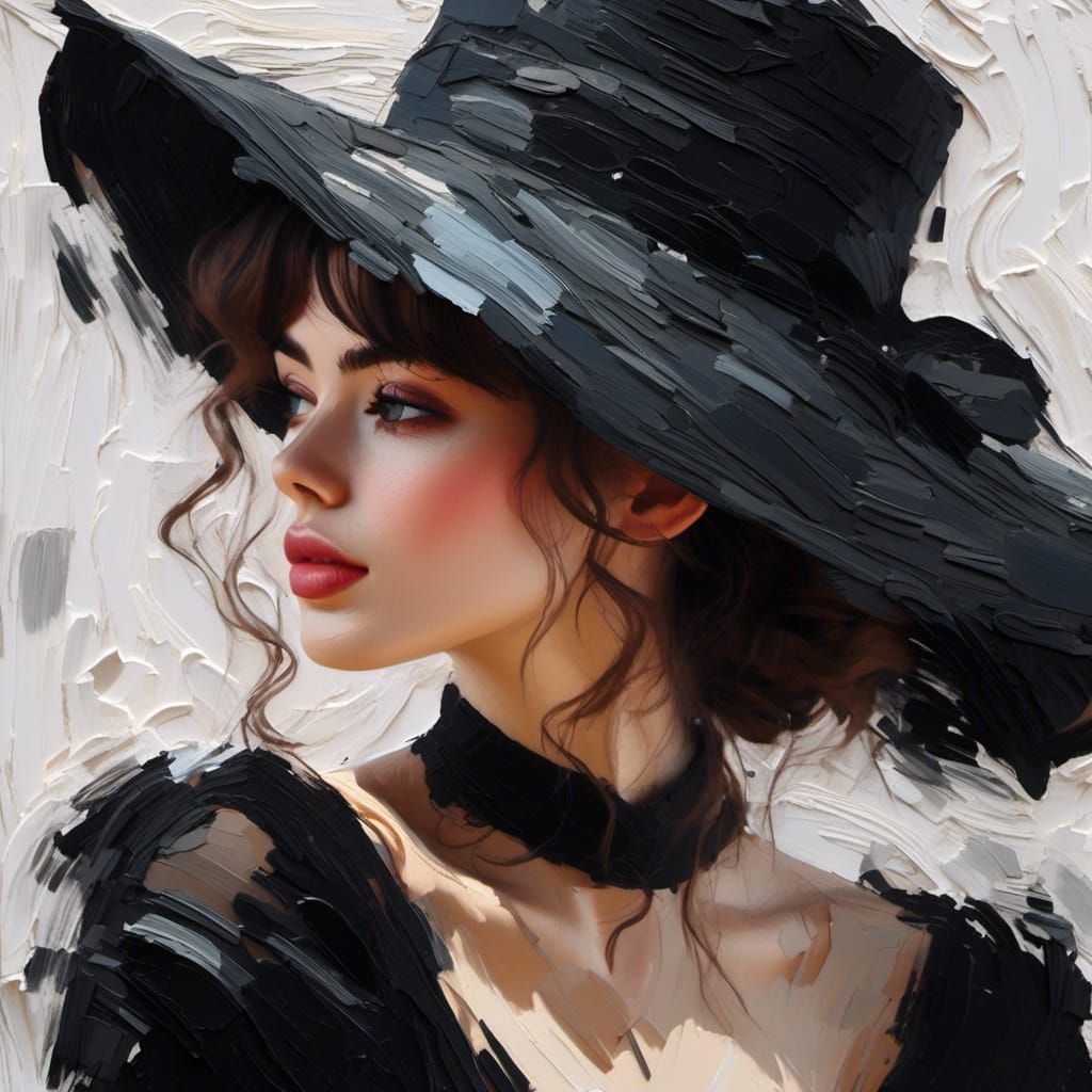 Woman in black