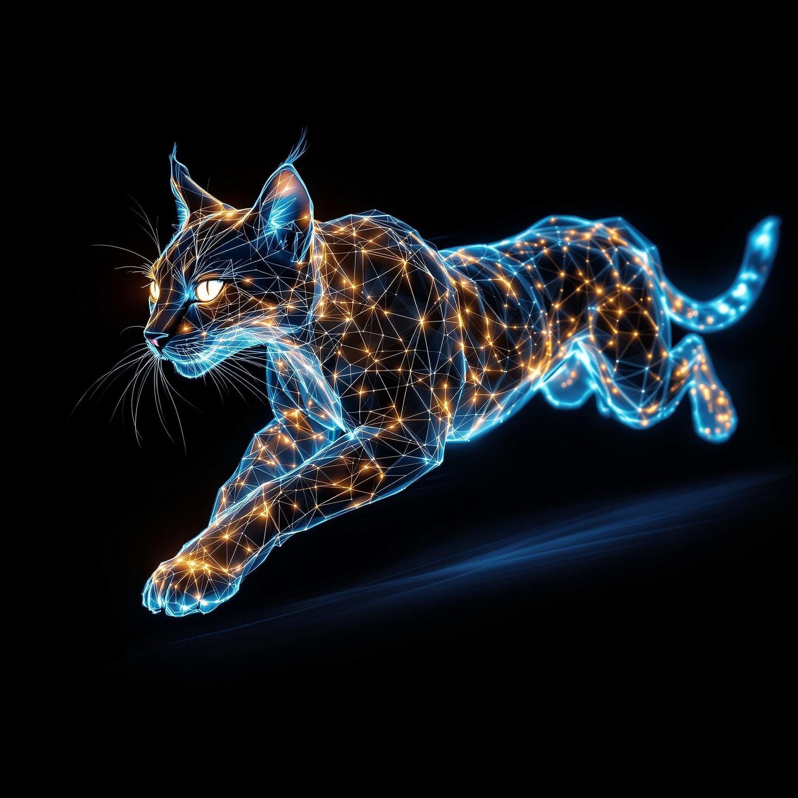 Dynamic Caracal Lynx Hologram  by @Alyarie