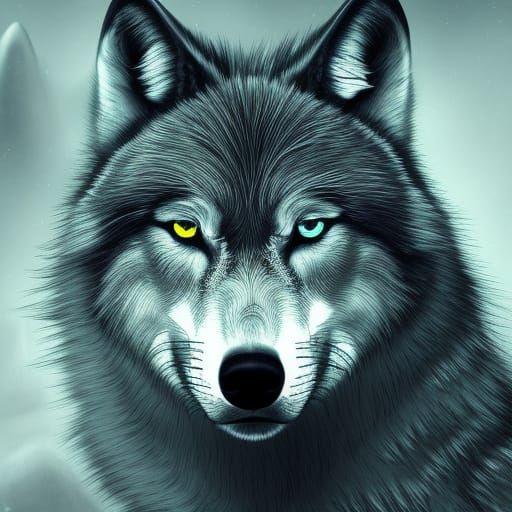 Eyes of the spirit wolf - AI Generated Artwork - NightCafe Creator