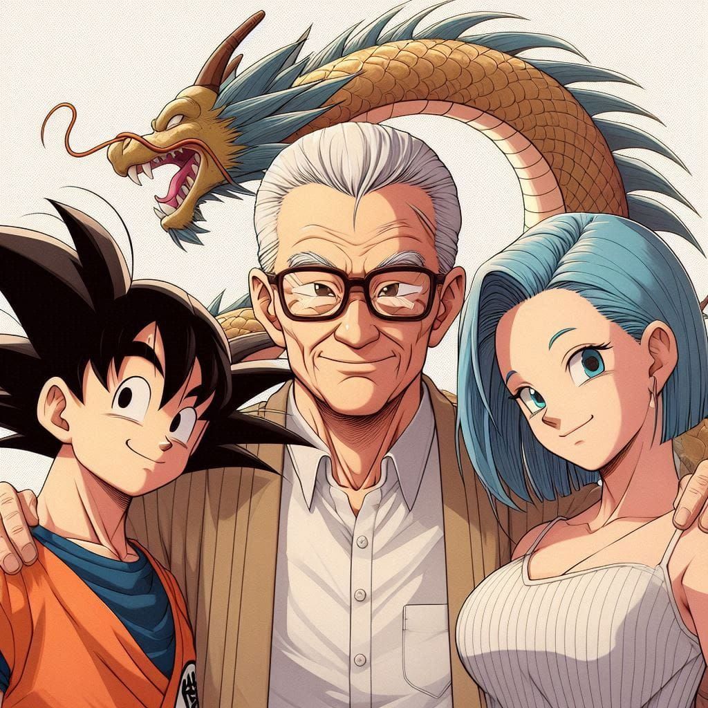 Akira Bulma and Goku