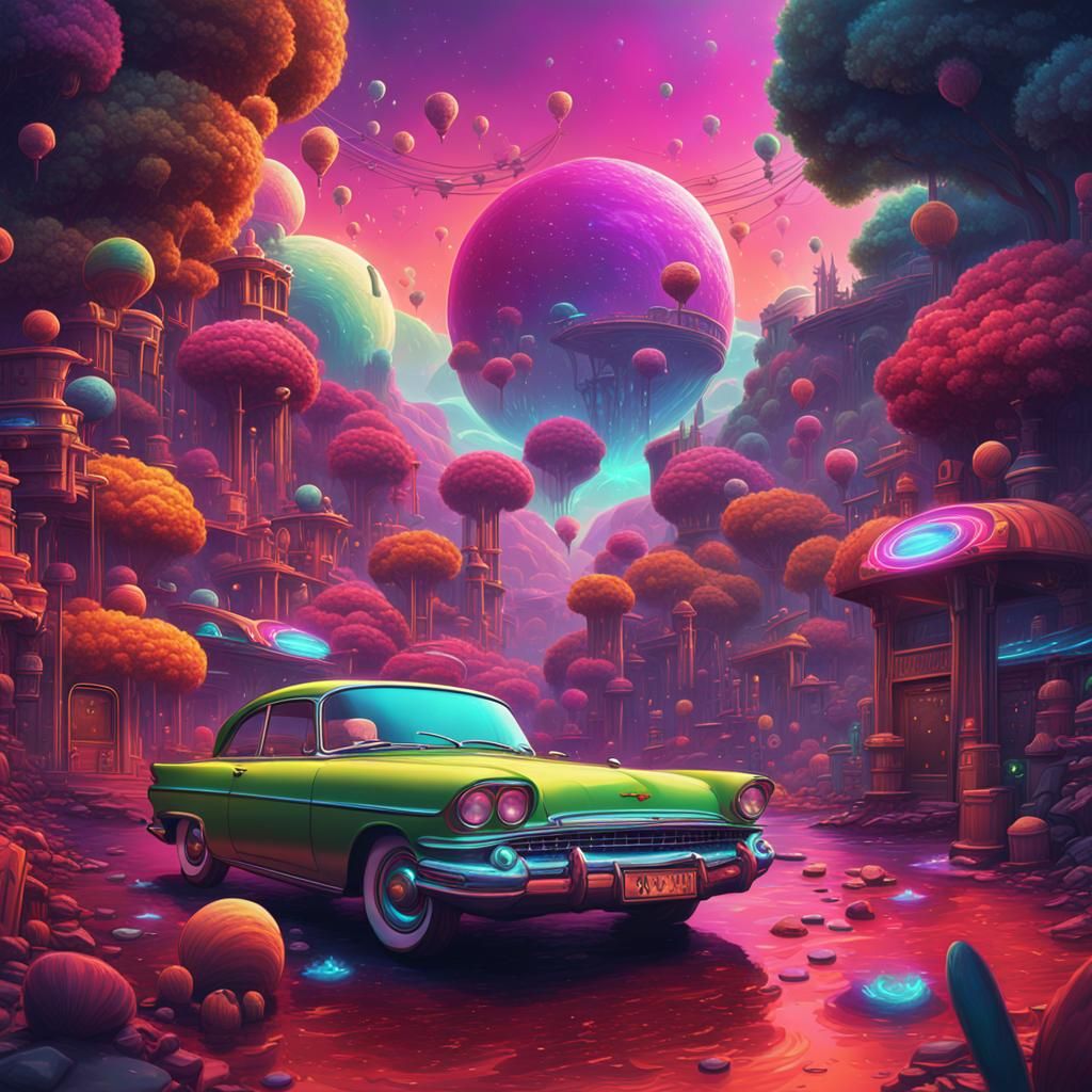 retro pop playlist spotify cover art. no text. no car