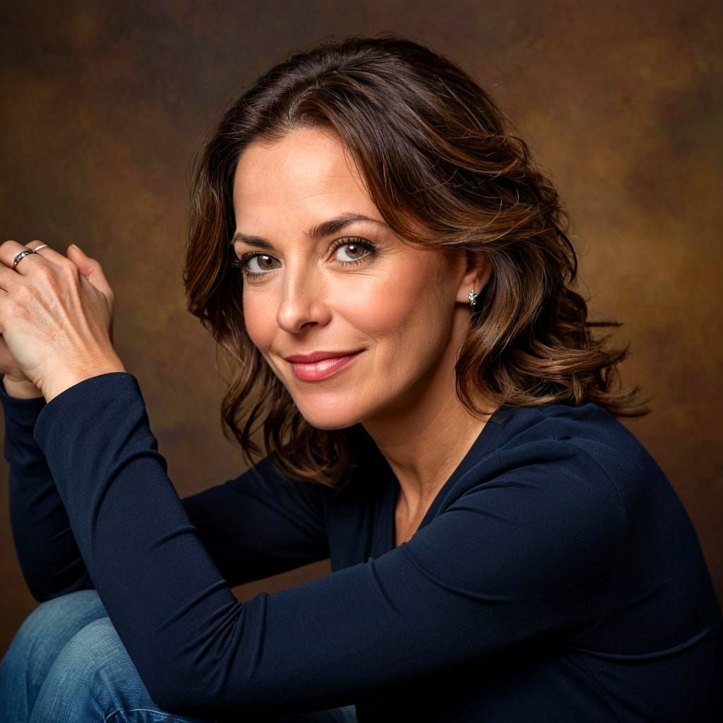 Expressive Portrait with Surreal Landscape, Hyperrealism