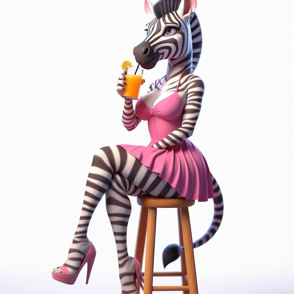 Zebra at the bar