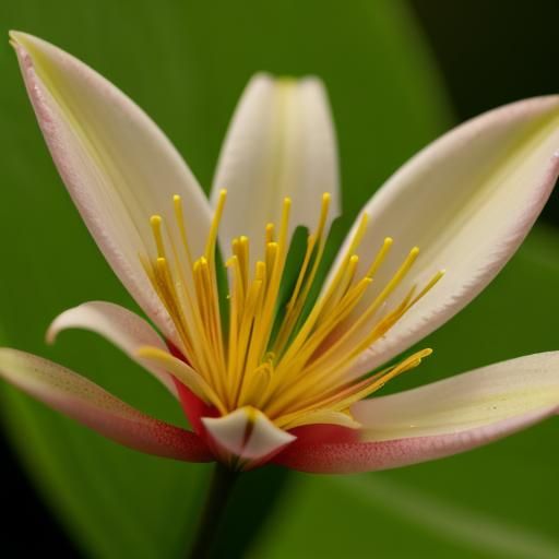 Macro photography lily pistil