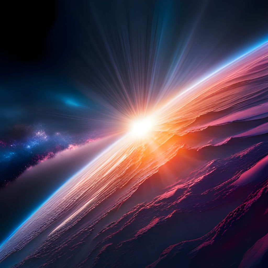 Stunning holographic space scene 1
