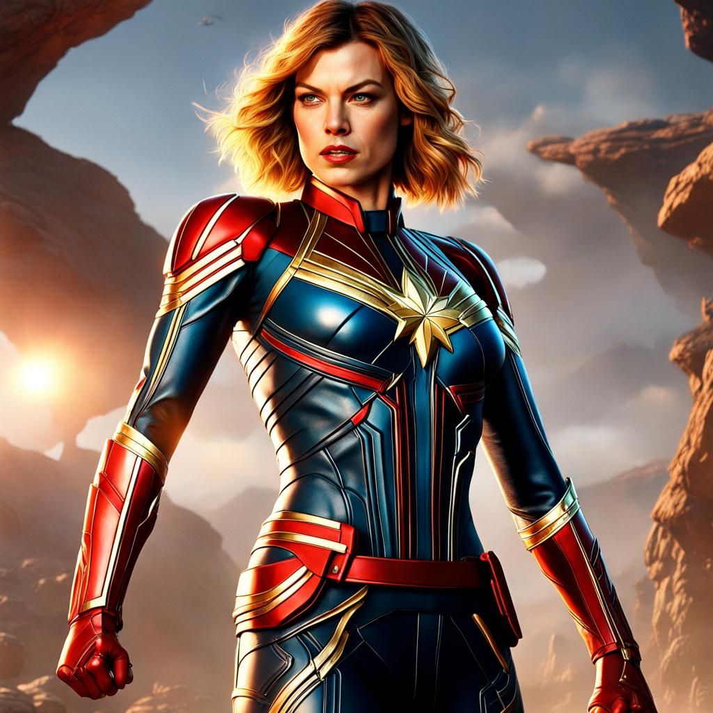 Milla Jovovich as Captain Marvel. - AI Generated Artwork - NightCafe ...