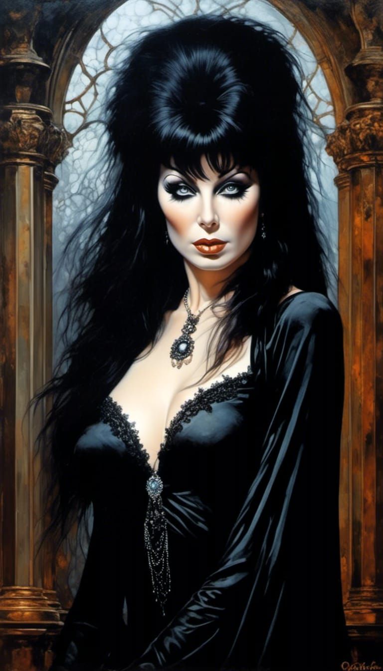 Elvira Mistress of the Dark - AI Generated Artwork - NightCafe Creator