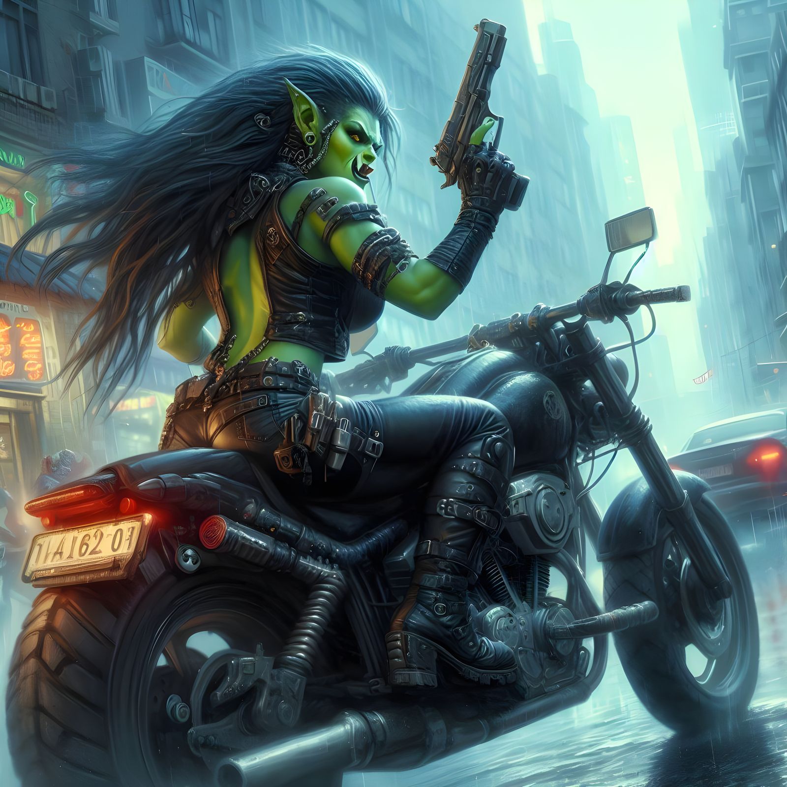 Orc Combat Biker