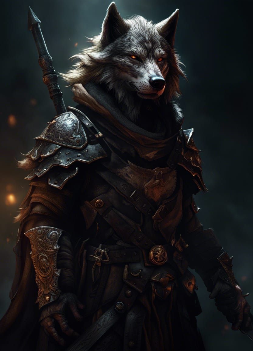 A wolf warrior character - AI Generated Artwork - NightCafe Creator