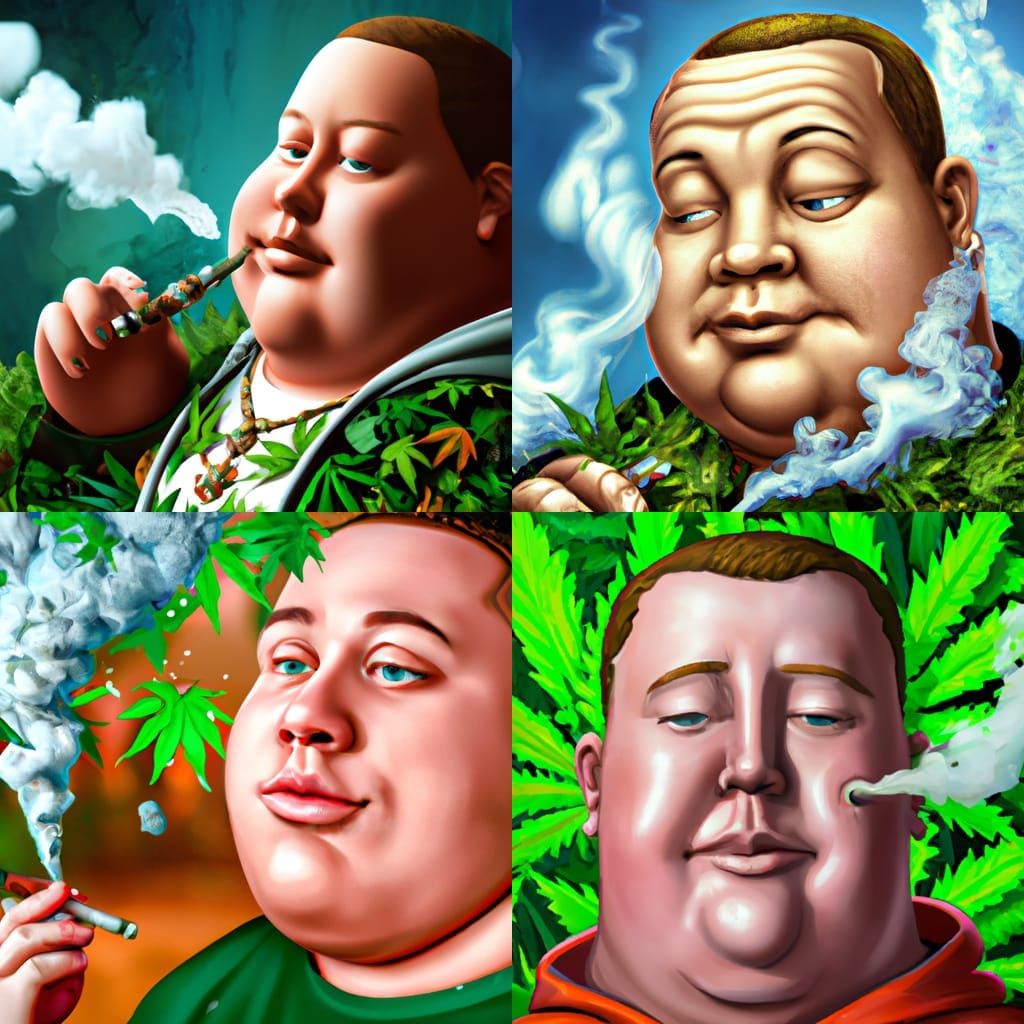 high resolution 4k ultra detailed bobby hill smoking cannabi...