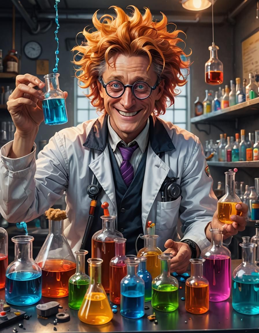 Colorful Chemist - AI Generated Artwork - NightCafe Creator