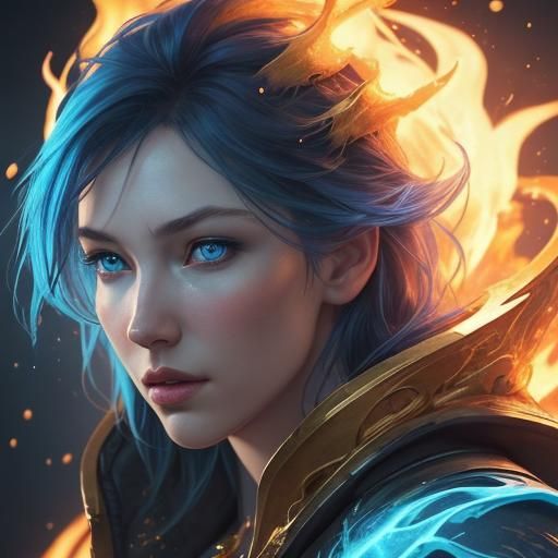 Nice Huges Glacial Fire Gold Blue