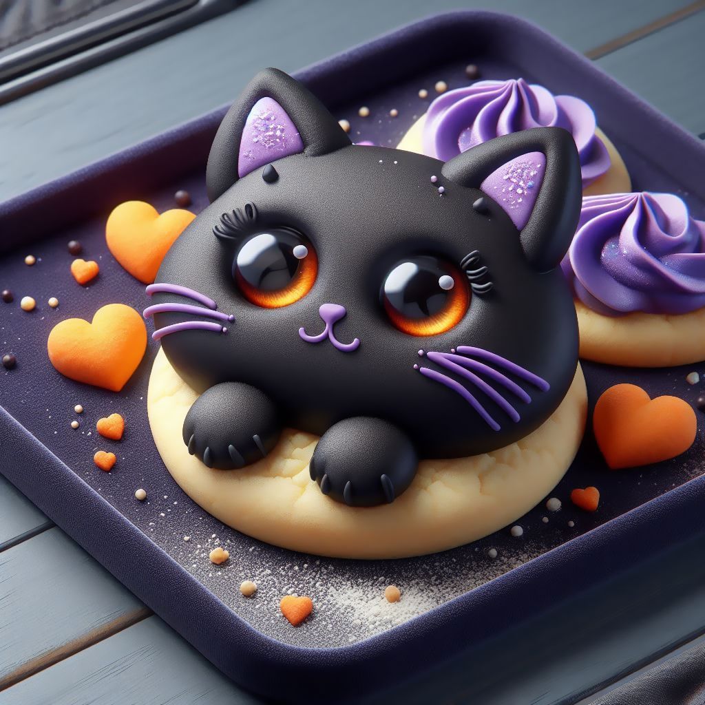 Cute cat cookie