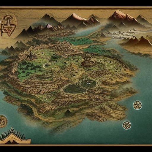 Emishi Tribe's village dnd map and setting