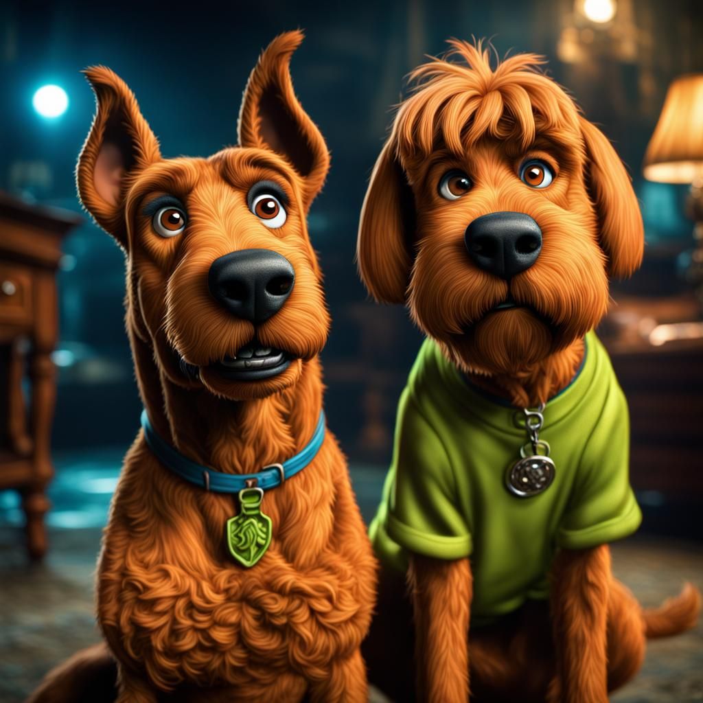 Realistic Scooby Doo with Shaggy - AI Generated Artwork - NightCafe Creator