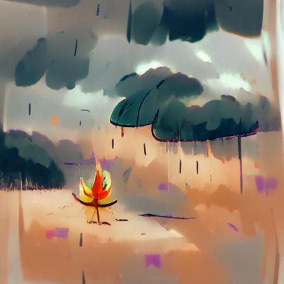 waiting for the next opportunity to burn away the rain