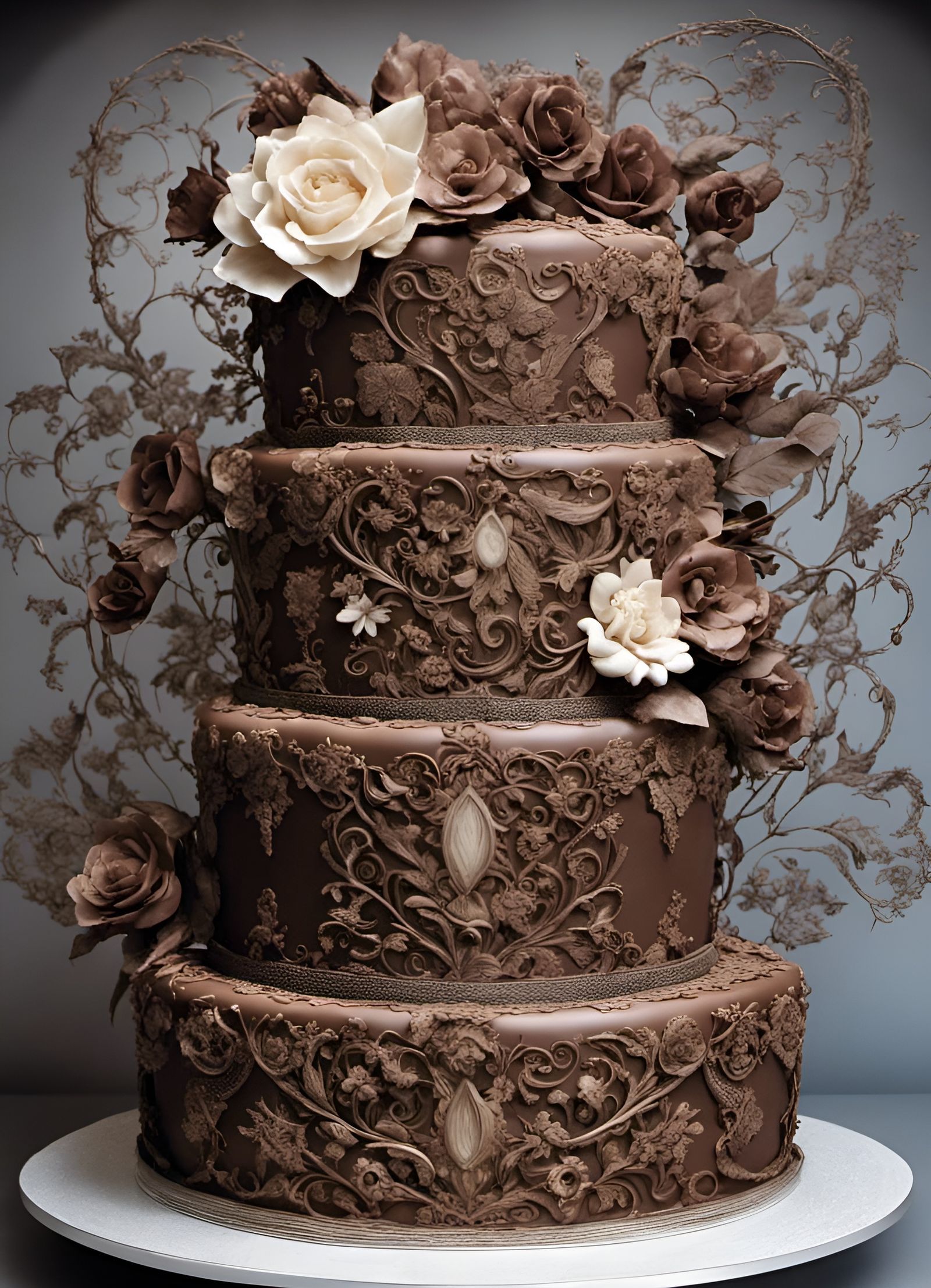 Chocolate Wedding Cake  by @Jane77755