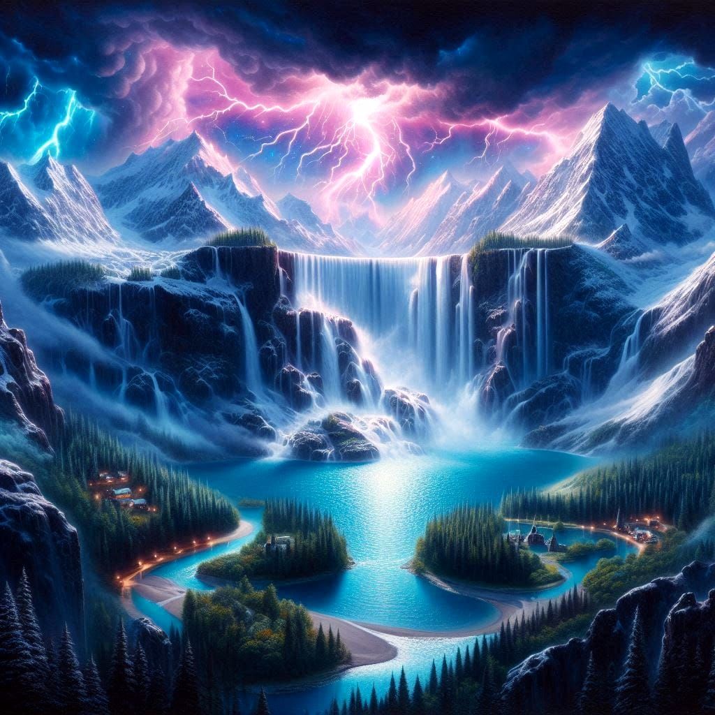 Tempest over the mountain.