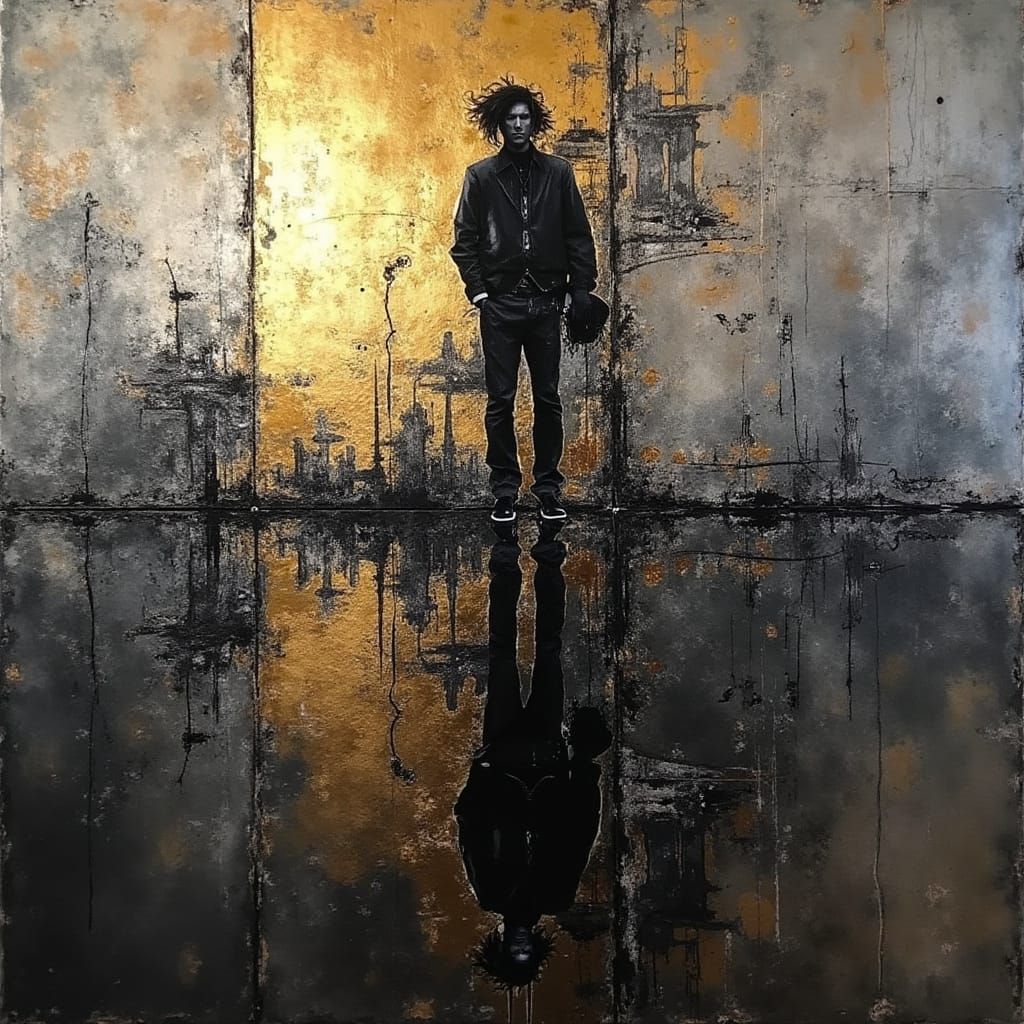 Surreal, Metallic Abstract Artwork in Polished Metal Hues