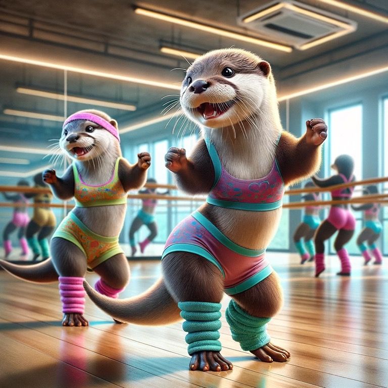 Aerobics dance class