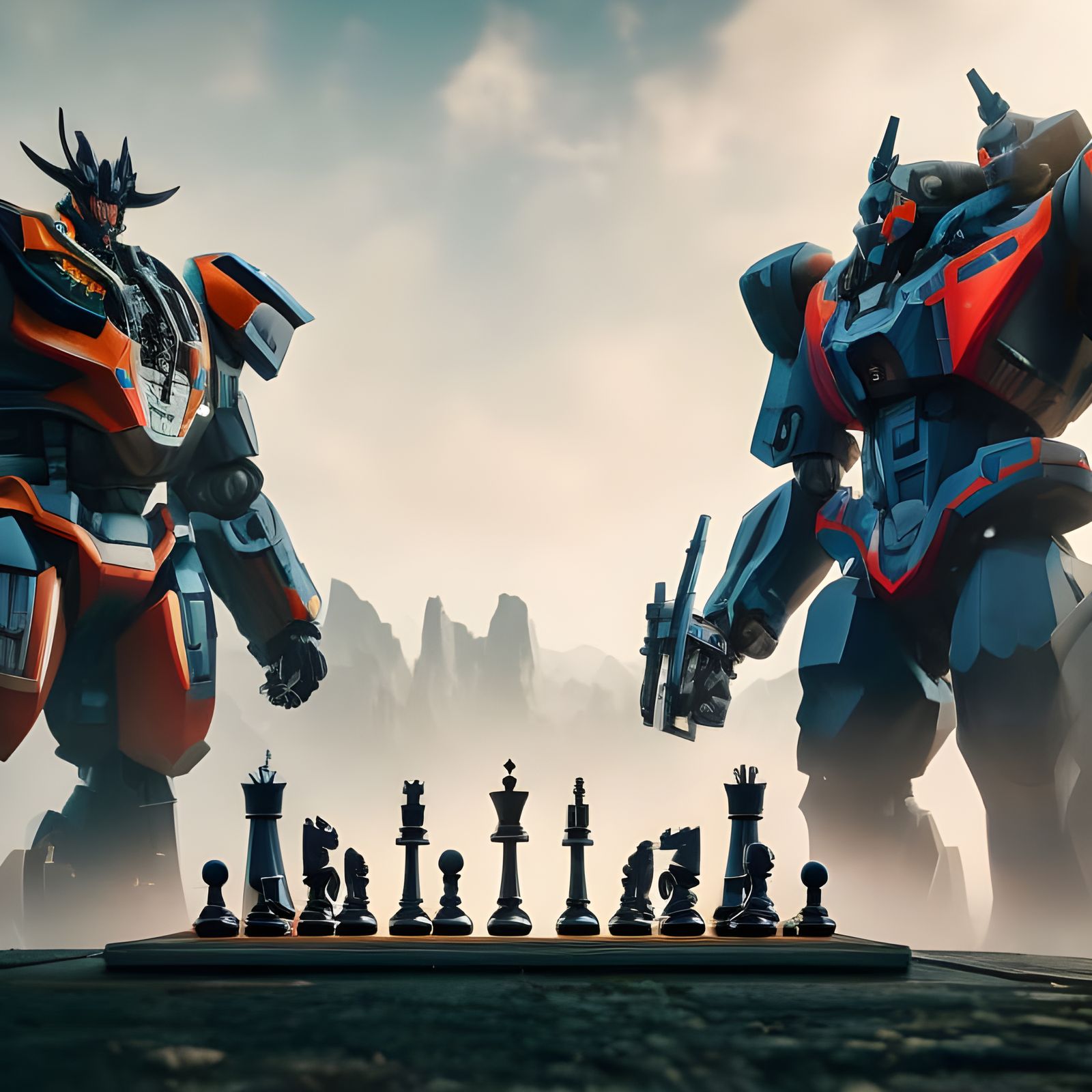 MECHA CHESS *Michael Bay explosions*  by @Your-only-friend-the-Andy