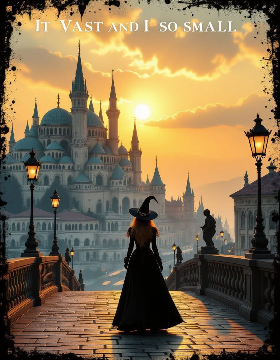 Shabby Chic Steampunk Witch Greets the Sunrise