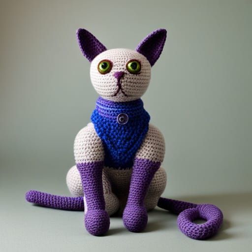 Crocheted Cat AI Generated Artwork NightCafe Creator