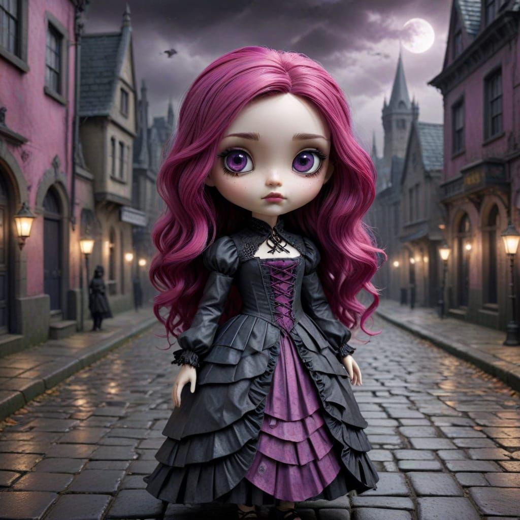 Make girl ride on purple unicorn  - Start Image 2