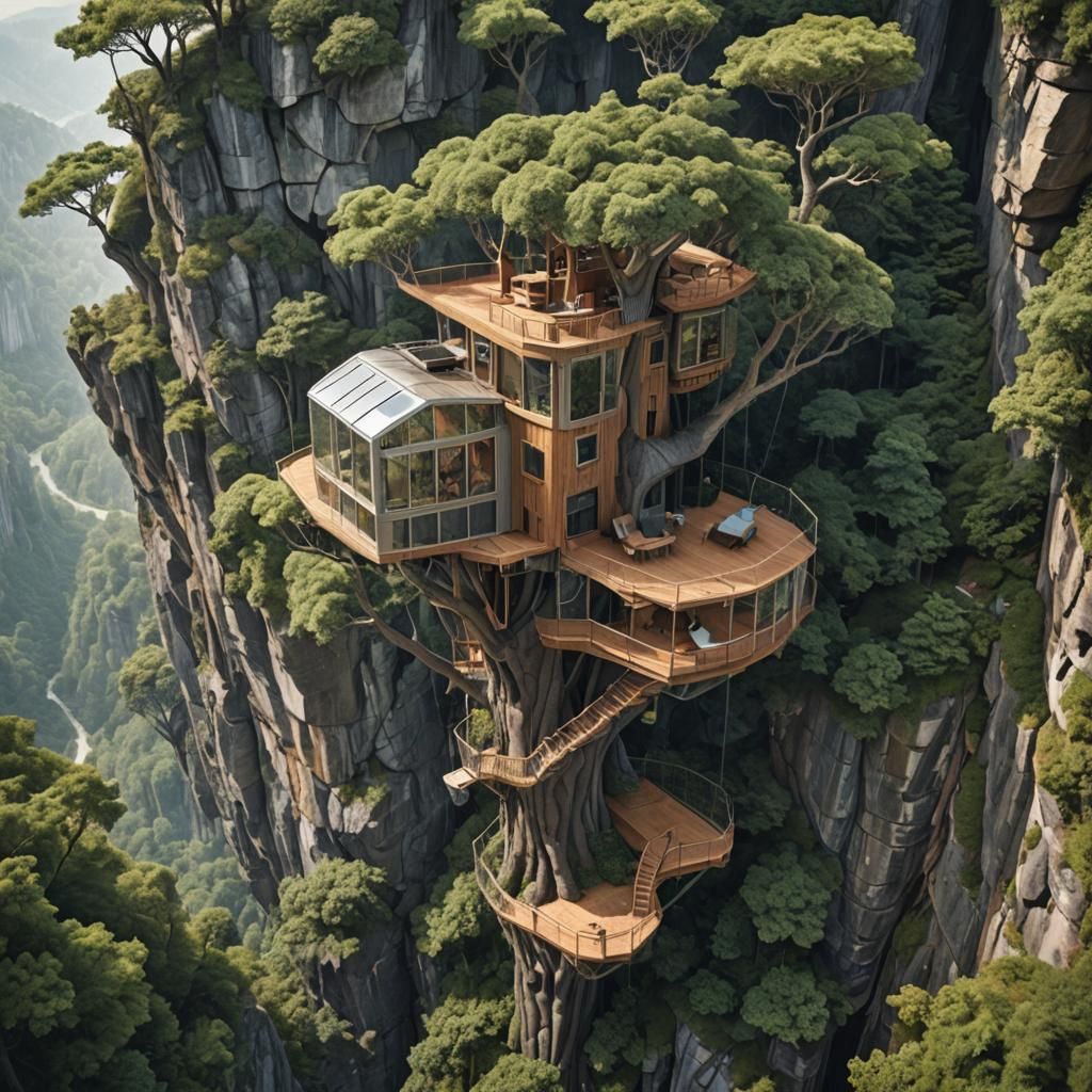 Treehouse with a view.  by @Thomas