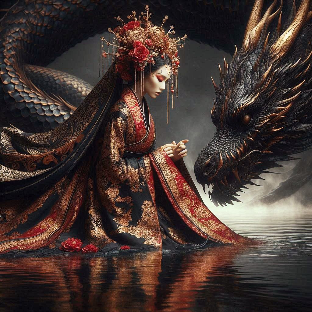 Geisha and her dragon