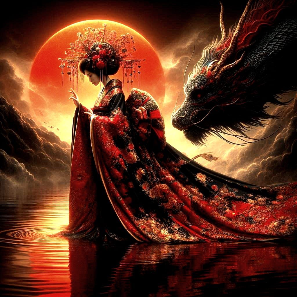 Geisha and her dragon