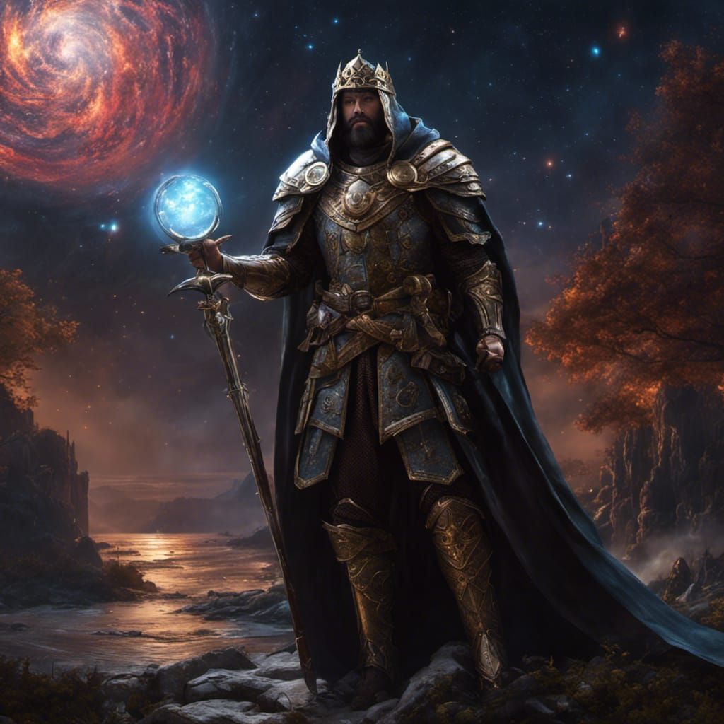 king of the universe, king, medieval style, galaxy theme - AI Generated  Artwork - NightCafe Creator