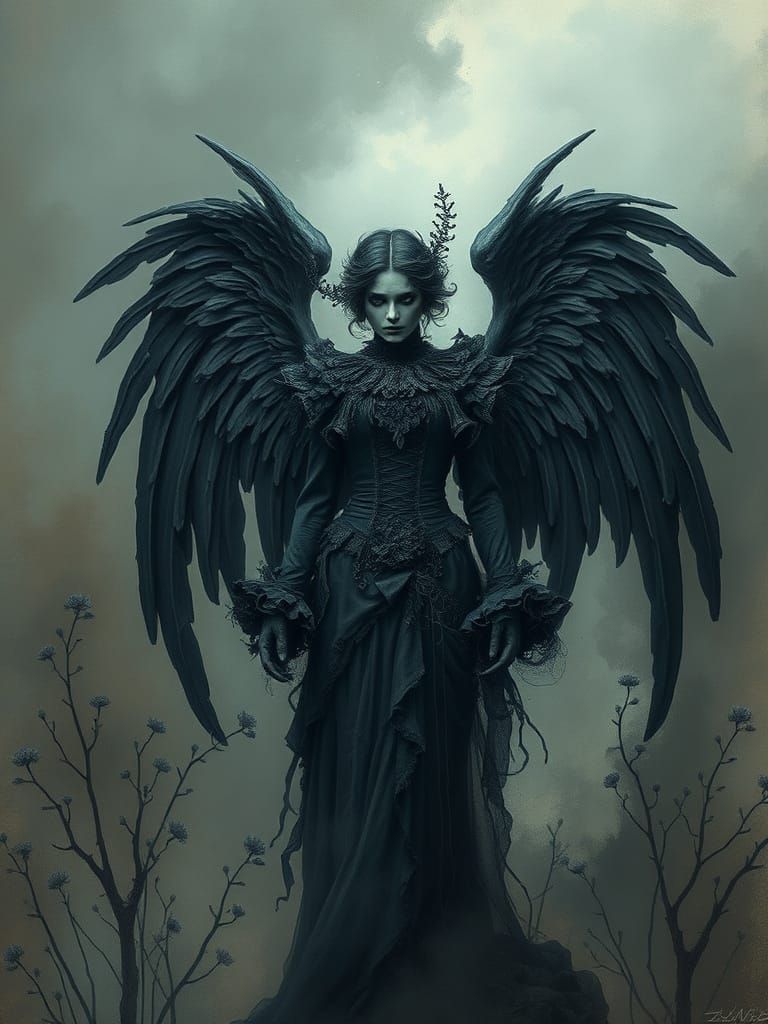 Gothic Angel  by @Neleth 