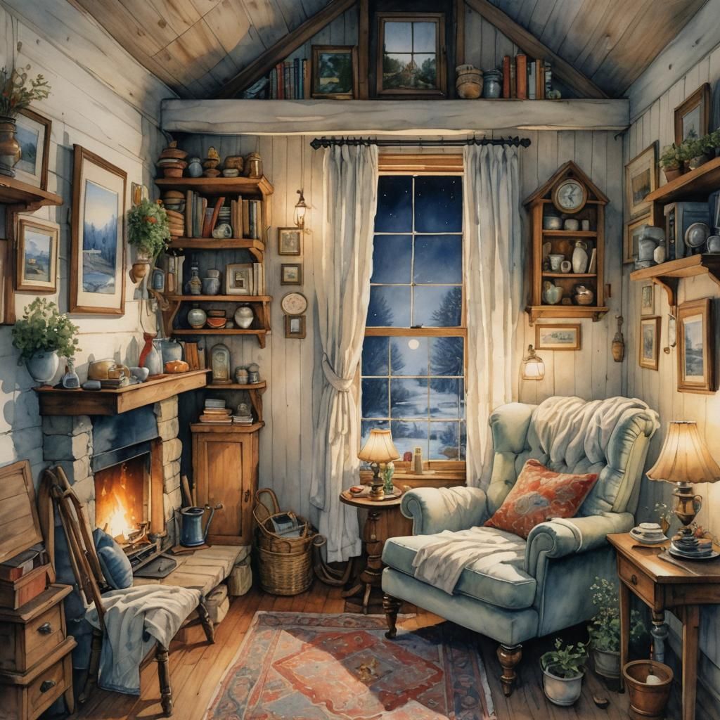 COZY INTERIORS - AI Generated Artwork - NightCafe Creator