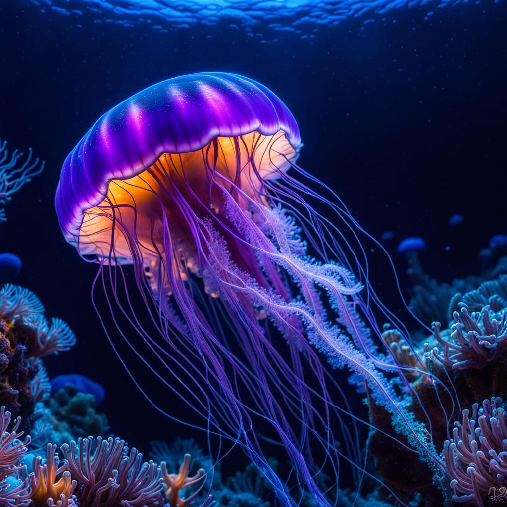 Glowing Jellyfish  by @Soynuts