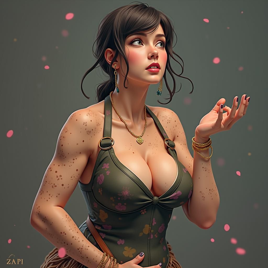 Family Posing in Rich Fantasy Art Style