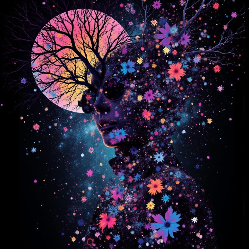 <lora:Black Opal:1.0> <lora:NightRoots:1.0> <lora:anOvOx:1.0> <lora:fractured souls:1.0> Black opal camouflage pattern interwoven with biolu...