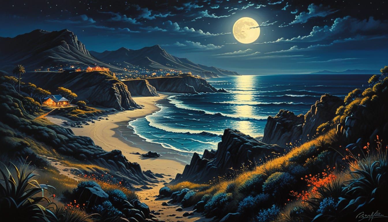 Lost creek by night   by @Gothic Vampire Poetry